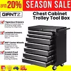 Tool Chest and Trolley Box Cabinet 7 Drawers Cart Garage Storage 4 casters Black