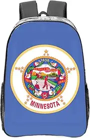 HJLUUFT Minnesota State Flag print Clear Backpack for Stadium Events, Small Clear Backpack for Concert Festival Sports