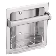 Recessed Soap Holder And Utility Bar In Chrome | Commercial Moen Donner From