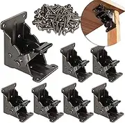 8Pack Folding Table Legs Bracket Foldable Table Bracket Lock Extension Support Brackets Locking Hinges, Foldable Support Brackets Self-Locking Hinges for Tables Leg, Bed Leg, Workbench
