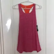 Ideology Kids Dress M Pink Sleeveless Racerback Space Dyed Casual NWT