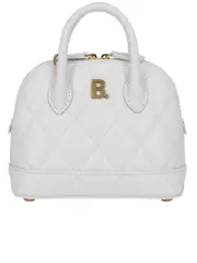Balenciaga Ville Top Handle XXS White Quilted Leather Handbag