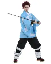 Men's Light Blue Cosplay Costume Blue Cloud Kimono Outfit (X-Small)