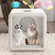 Pet Dryer Machine for Dogs & Cats，Low Noise, 70L Volume，360° Drying Coverage