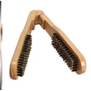 Wood Handle Hair Brush Hard Boar Bristle Combs For Men Women