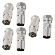 6pc F-Type Male to Coax Female Socket/F Male to PAL M TV Antenna Cable Adapter