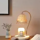 White Melting Wax Lamp Dimmable Night Light Aromatherapy Candle Warmer Light AUS