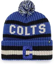 47 NFL Indianapolis Colts Unisex Cuff Knit Bobble Hat, Royal Blue, Royal Blue, One size