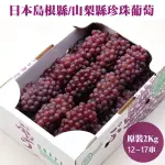 【WANG 蔬果】日本山梨縣溫室珍珠葡萄2KGX1盒(12-17串/盒_原裝盒)