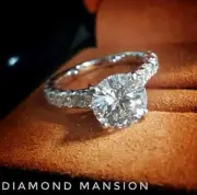 1.50ctw Natural Round Classic Pave Diamond Engagement Ring - GIA Certified