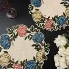 Set of 6, Handmade Christmas peppermint swirl, Candy Cane beaded placemats