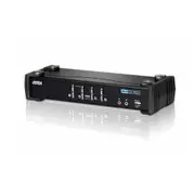Aten Desktop KVMP Switch 4 Port Single Display DVI w/ audio, 4x Custom KVM Cables Included, 2x USB Port, Selection Via Front Panel
