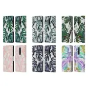 NATURE MAGICK PALM LEAVES ON MARBLE LEATHER BOOK CASE FOR BLACKBERRY ONEPLUS