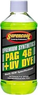 TSI Supercool A/C Comp Lube, UV Dye, 8 Oz, Flsh PNT 442 F, red/Yellow Tint (P46-8D)