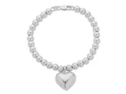Bevilles Beaded Bracelet Sterling Silver 19cm