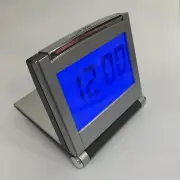 Travel Desk Digital LCD Thermometer Calendar Alarm Clock Flexible Cover [Style: