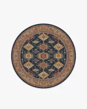 185' Round | Machine Washable Runner Rug | Kid & Pet Friendly | Indoor Rug | Cambria Sapphire Rug | Ruggable
