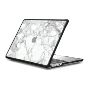 MacBook Pro 14-inch (M1 - M4) Impact Case Martble Pattern with transparent apple logo