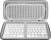 Geekria Hard Shell Keyboard Case, Compatible with OMOTONUltra-SlimBluetooth, ArteckUltra-SlimBluetooth, 2.4GWireless, PINKCATMulti-DeviceKeyboard Travel Carrying Bag (Dark Grey)