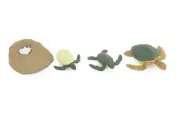 Sea Turtle Life Cycle, 4 Piece Toy Set Realistic Rubber Model, 2.75" CH994 BB215