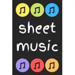 BLANK SHEET MUSIC NOTEBOOK: FOR MUSICIANS 6