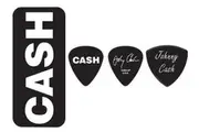 Jim Dunlop Johnny Cash Bold Pick Tin Includes 6 Tortex Heavy Picks