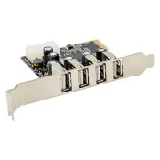 5X(1Set PCI-E to 4 Ports USB 2.0 Converter Card PCIE USB2.0 Adapter Card4523