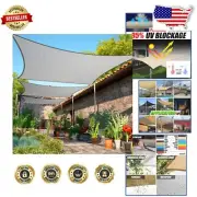 Elegant 16' x 20' Grey Rectangle Shade Sail - Outdoor Canopy with UV Protection