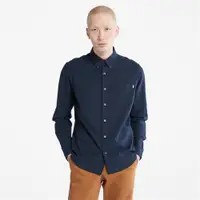 在飛比找ETMall東森購物網優惠-Timberland 男款深寶石藍長袖牛津襯衫|A2ES5Z