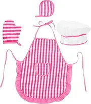 ERINGOGO 1Set Chef Cooking Set with Apron Hat Baking Supplies for Boys for Pretend Play Learning Kitchen Safety for Ages