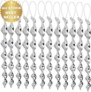 12" Reflective Bird Scare Rods Spiral Wind Deterrent – Set of 12 Ornamental