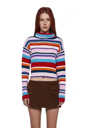 [dELiA*s by Dolls Kill] Cool Breeze Turtleneck Sweater - Multi