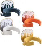 BIUDECO 4pcs Wall Mounted Hair Dryer Rack Punch Bathroom Holder Multi Functional Hair Tool Organizer Strong Load Bearing Capacity Space Saving Storage