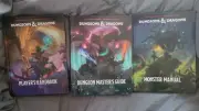 3 book Core Rule book set for 2024 Dungeons & Dragons.