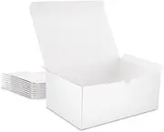 PETSLOVE 10 Gift Boxes with Lids 24x16.5x10 CM, Bright White Gift Boxes Bulk for Wedding, Party, Birthday,Bridesmaid Proposal (for Light Gifts, Grass Texture)