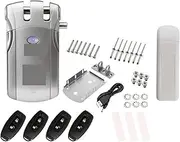 Smart Lock, Smart Lock Wireless Tuya APP Remote Control Electronic Keyless Door Invisible Lock 433MHz Phone Control,for Bedroom Hotel Office Apartment(with WiFi Control) FANDIAO