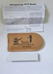 Dan's Whetstone Knife Sharpening Stone with Leather Pouch