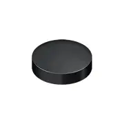Deltana SCF100U19 Screw Cover, Round, Flat, 1" Diam in Paint Black