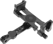Mobile Phone Holder Phone Stand for Recording Cold Shoe Mount Phone Clip Holder Smartphone Tripod Mount Phone Live Streaming Bracket Camera Tripod Mount Black Aluminum Alloy