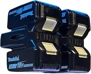 Quad Battery Holder Compatible with Makita 18V Batteries – Ultimate Storage Solution for 4 Batteries to Keep your Garage or Workshop Organised - Tradies