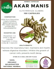 [idHerb] CAPSULE Akar manis Glycyrrhiza glabra Organic Herbs Fresh Premium