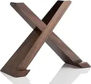 Vinyl Record Stand - an Elegant Display Shelf Made from Solid Wood - This Tabletop Vinyl Record Holder Will Fit Any Album (Walnut)