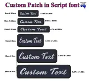 Navy Custom Name Embroidery Patch in Script font | Badge Iron On Or Hook Loop...
