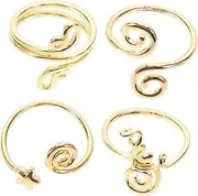 [WRITWAA] Charming Zircon Toe Rings Set for Women 4 Pieces Open Toe Jewelry for Summer Events