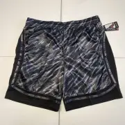 NEW - AND1 - Basketball Shorts - Black - Men's - 3XL - Gym Workout Elastic Waist