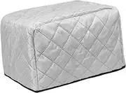 Frediuo Toaster Cover 2 Slice Kitchen Small Appliance Minimalist, Polyester, Two Slice Bread Machine Bread Maker Cover, Gray S