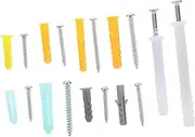 LALAFINA 1 Set Screw Anchors and Wall Plugs Kit Self Drilling Screws for Drywall Heavy Duty Expansion Fasteners for Construction Woodworking and Metalworking Projects