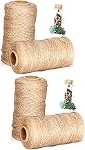 TEHAUX 2sets Jute Twine String for DIY Crafts Present Wrapping Garden Tying Versatile Linen Cords for Creative Decorations Simple Design for Home Projects 2rolls*2