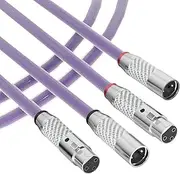 Preffair 6 Feet 1 Pair Audiophile 4N OFC Pure Copper HiFi Microphone Cable, Fully Balanced 3 Pin XLR Patch Cable, Carbon Fiber Rhodium Plated 18 AWG Audio Interconnect Mic Cord. (2.0 M / 6.6 Feet)