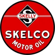Skelly Oil Company- SKELCO Motor Oil Steel Sign: 24" Dia. Round - Made in USA